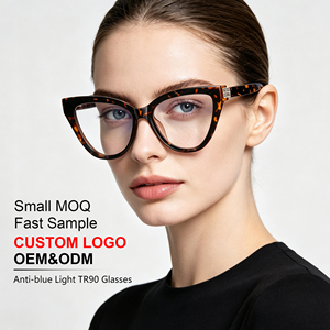 High Quality Custom Logo Cat Eye Anti Blue Light TR90 Glasses Full Rim Women's Lightweight Fashion <b>Eyewear</b> OEM ODM - Product Image 1