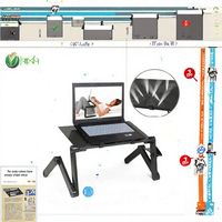 Offre Spéciale : Bureau Portable Ergonomique Pliable, Support pour Ordinateur Portable Réglable à 360 Degrés avec Tapis de Souris pour Lit, Canapé et Bureau