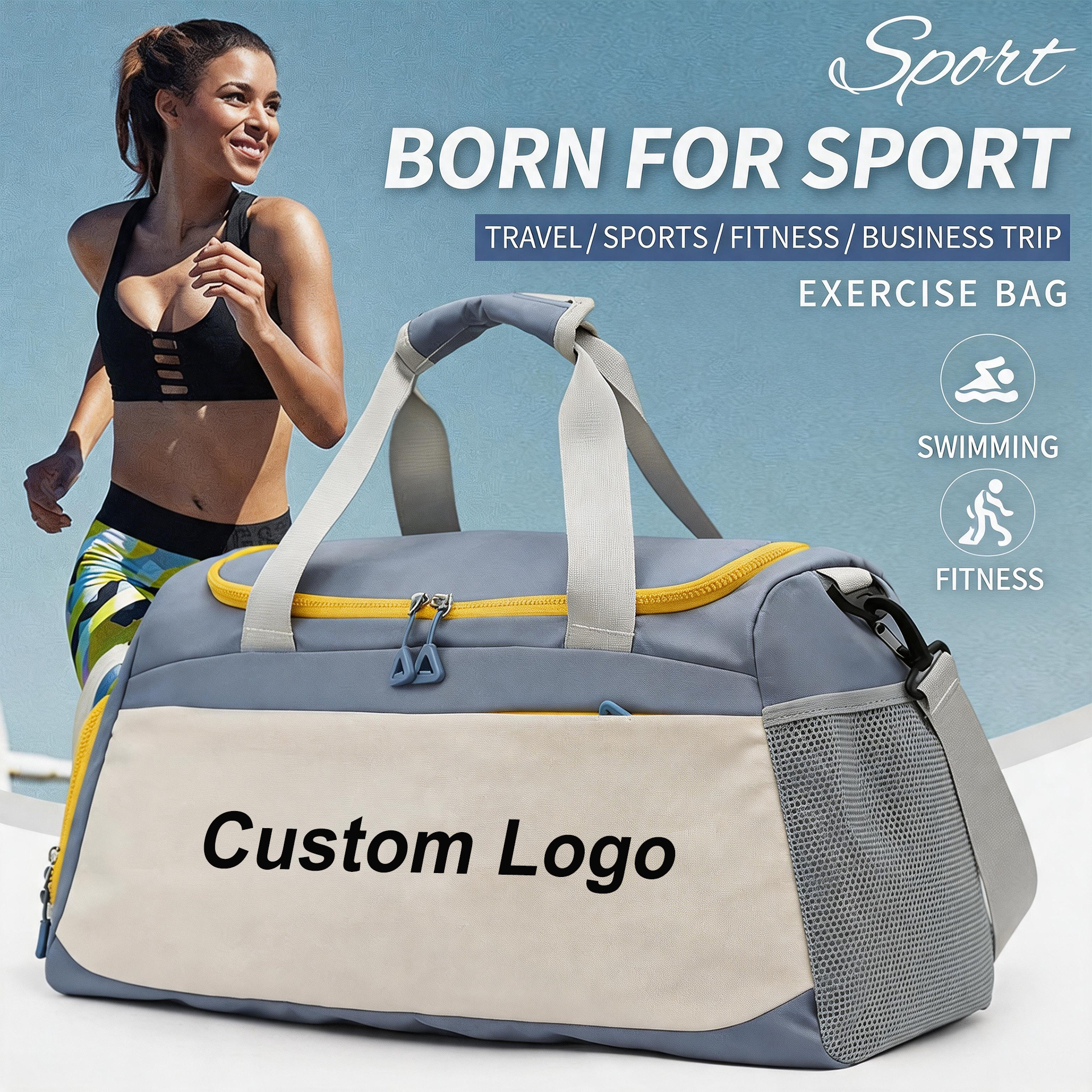 best duffel bag for gym and travel INOXTO Bag, Sport with Dry Wet Pocket Shoe Compartment Women and Men With three pockets and a dedicated shoe compartment Vorspack 20 Inches Foldable Gym