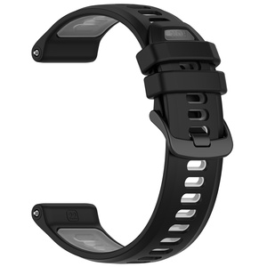 Bracelet de sport en silicone bicolore Upro pour Garmin Forerunner 945/935/955/965/970, 22 mm, respirant, universel - Product Image 1