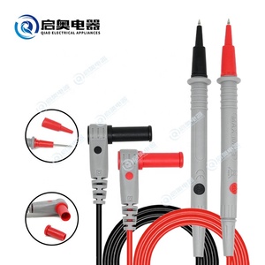 Kabel Uji Multimeter Tembaga 10A Dua Warna PVC dengan Ujung Runcing Sangat Halus, Tegangan 1000V, Panjang Dapat Disesuaikan - Product Image 1