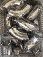 Coude sanitaire en acier inoxydable poli 304 316L, soudé à 90 degrés, raccord de tuyauterie Inox sans soudure