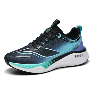 <span class=keywords><strong>Baskets</strong></span> de course à pied décontractées respirantes de haute qualité avec logo personnalisé 35-45, sport décontracté pour hommes, semelle souple rougeoyante foncée - Product Image 2