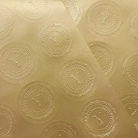 Autocollants de remerciement personnalisés à prix d'usine, en PET mat doré gaufré pour l'emballage de produits de marque