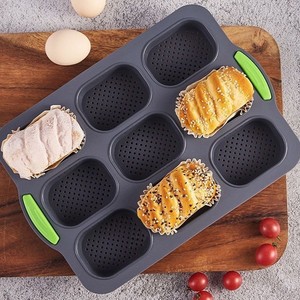 แม่พิมพ์ขนมปังซิลิโคน 4 ช่อง แบบไม่ติดกระทะ ใช้กับเตาอบได้ สำหรับทำขนมปังโฮมเมด - Product Image 3