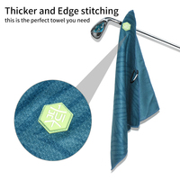 Serviette de golf magnétique Eastsunshine en microfibre, imperméable et à séchage rapide, avec logo personnalisé et mousqueton