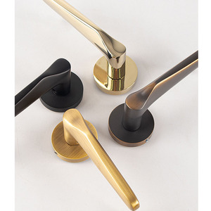 Solid <strong>Brass</strong> Interior <strong>Door</strong> Lock <strong>Handle</strong> Split Luxury Privacy Copper <strong>Door</strong> Lever <strong>Handles</strong> - Product Image 6