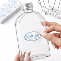 Autocollant adhésif 3D personnalisé à transfert UV, imperméable, transparent, pour tasses à café, vin, bière, whisky, lait, thé, smoothies, bocaux Mason