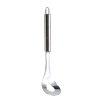 Sendok Pembuat Bakso Anti Lengket Stainless Steel Langsung dari Pabrik, Alat Dapur Oval Berlubang Kreatif untuk Memasak di Rumah dan Restoran