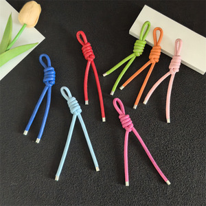 New PU dây da Peru Knot Charm tay dệt thời trang điện thoại trường hợp túi Charm Xe Keychain hành lý Charm - Product Image 5