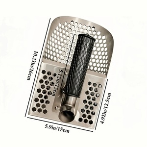 Wansheng Pelle à sable en acier inoxydable 11 1/2 pouces avec manche antidérapant, outil pour la prospection d'or, la recherche de trésors et la prospection de la plage en extérieur - Product Image 4