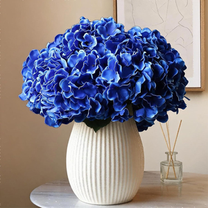 1 pièce de fleurs d'hortensia artificielles en soie, bouquets d'hortensia avec tiges pour centres de table, décoration de mariage, fête, Halloween - Product Image 4