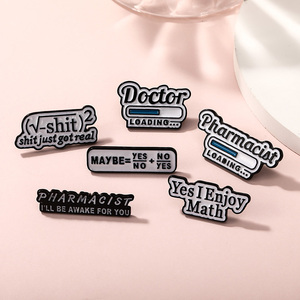 Vente <span class=keywords><strong>en</strong></span> gros de diverses broches de mots pour les médecins et les amateurs de mathématiques, bijoux <span class=keywords><strong>en</strong></span> alliage métallique - Product Image 6