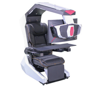 เก้าอี้ทำงาน IW-R1 PRO ปรับเอนได้แบบไร้แรงโน้มถ่วง รุ่น GIMI Gaming COCKPIT รองรับจอภาพสามจอ พร้อมขาตั้งปรับเอียงสำหรับ VR Imperator - Product Image 6