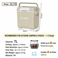 Glacière de grande capacité pour camping en plein air, stand de rue, seau à glace en plastique, organisateur de rangement, boîte de conservation pour voiture