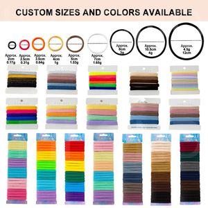 IFOND - Juego de 72 Coleteros Elásticos de Nailon Coloridos de 5 cm, Ecológicos, Neutros, con Tarjeta Personalizable, Adecuados para el Uso Diario de Mujeres - Product Image 4