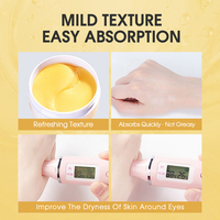 Masque pour les yeux en tissu personnalisé, hydratant, anti-poches, au Ginseng, au Thé Vert et à l'Acide Hyaluronique, sans silicone, compatible sommeil, vente en gros