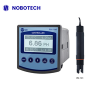 NOBOTECH pH-mètre industriel en ligne PH-1186, instrument de mesure du pH et de l'ORP de l'eau, pH-mètre intelligent pour l'aquaculture, détecteur d'ORP de l'eau