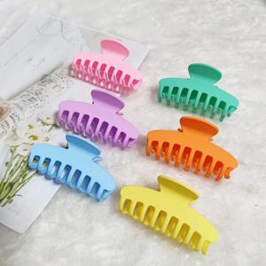 Yilibei Hot-Selling 9cm Haar klauen Multi-Zahn-Kiel Grab Claw Beliebte gefrostete bunte Frauen Haarschmuck Großhandel - Product Image 4