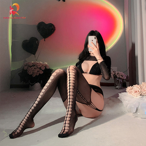 Hot bán của phụ nữ dài sexy Fishnet Vớ với vành đai Fishnet nén vớ - Product Image 4
