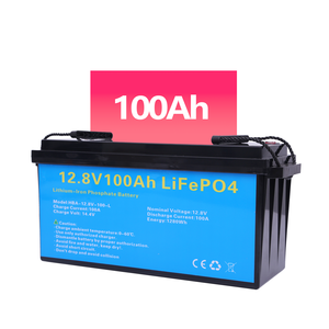Batería Inteligente LiFePO4 de 12V 100Ah, Batería de Ciclo Profundo de Fosfato de Hierro y Litio de 12.8V con Monitoreo Bluetooth BMS para Sistemas Solares, RV y Camping - Product Image 1