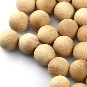 Venta al por mayor de fábrica: Bolas de madera lisas, bolas de madera natural para pintar DIY, cuentas de madera ecológicas personalizadas - Product Image 3