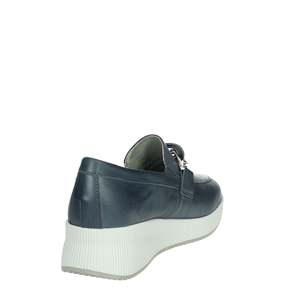 Zapatos Mocasines de Plataforma de Cuero Azul Cinzia Soft Donna para Mujer, con Suela Acolchada y Diseño en Relieve, para Todas las Temporadas - Product Image 2
