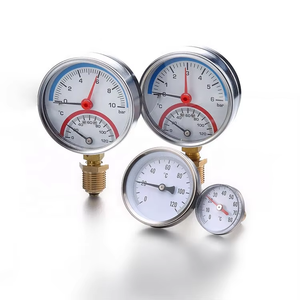 Mit Glycerin gefülltes Manometer Edelstahl gehäuse Temperatur Herkunft Kostenlose Silikon proben - Product Image 3