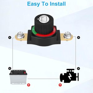Interruttore Staccabatteria 12V - 48V On/Off con Manopola Rimovibile 300A, Interruttore Isolatore per <span class=keywords><strong>Batteria</strong></span> <span class=keywords><strong>Auto</strong></span> con Perni da 3/8\" - Product Image 5