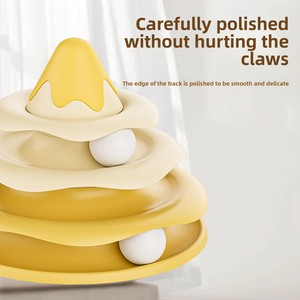 Gioco Interattivo per Gatti a Quattro Strati in PP Ecologico, Tavola Puzzle Solida per Alleviare la Noia e Stimolare l'Auto-Intrattenimento - Product Image 3