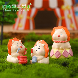 Adornos de micropaisaje Weij, pequeños leones de dibujos animados, artesanías decorativas de resina para bricolaje, escritorio, pequeños - Product Image 4
