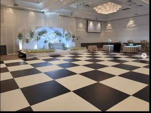 Pista da Ballo Portatile 4x4ft 3x3ft Multistrato in Compensato con Sistema Cam Lock <span class=keywords><strong>Bianco</strong></span>/Nero per Sale da Ballo - Product Image 5