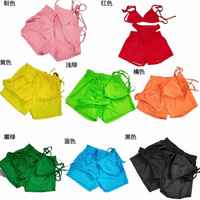 Maillot de bain 3 pièces pour femmes, nouveau, ensemble décontracté, couleur bonbon, costumes de plage Sexy pour dames, été,