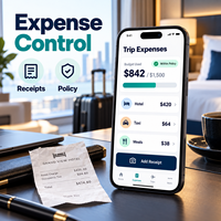 Développement d'applications de voyage d'affaires pour entreprises, pour iOS et Android, avec flux de travail d'approbation des réservations de voyage LionCreate