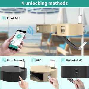 Beach Lock Box Energía solar Sin llaves y fácil instalación Sombrilla <span class=keywords><strong>de</strong></span> <span class=keywords><strong>playa</strong></span> Caja <span class=keywords><strong>de</strong></span> seguridad para hoteles y resorts Camping - Product Image 2