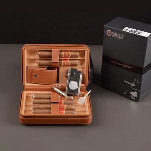 High Quality Modern Safe Leather <b>Cigar</b> Holder Travel <b>Case</b> Wood <b>Cigar</b> <b>Humidor</b> Lighter Custom <b>Humidor</b> <b>Cigar</b> Holder - Product Image 5