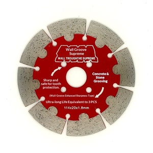 <span class=keywords><strong>Disco</strong></span> Diamantato per Scanalatura Muri 114mm Rivestito in CrN, Larghezza 20mm, Spessore 1.8mm, Lama per Taglio Cemento, Pietra e Marmo - Product Image 3