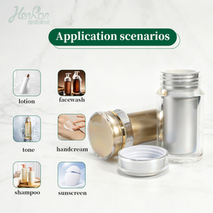 Wadah transparan kapsul botol akrilik dek ganda, 100ml, tutup sekrup, silinder penyimpanan Obat - Product Image 3