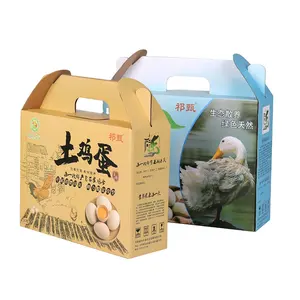 Custom eco-friendly Foldable Packaging Portable Takeaway corrugated Paper Box for Fast Food Pizza Fried Chicken Cake