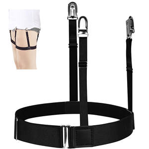 Bretelles à bande élastique pour hommes Bretelles Bretelles décontractées avec clips de chemise et noeud papillon 3 pièces/ensemble pour réunion désherbage - Product Image 3