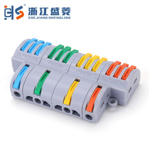 Terminales de Liberación Rápida Tipo Resorte CZLS SL-412 para Uso Industrial, <span class=keywords><strong>4</strong></span> Entradas y 12 Salidas, Conexión por Tornillo, Cobre y Latón, 32A, Directo de Fábrica - Product Image 2