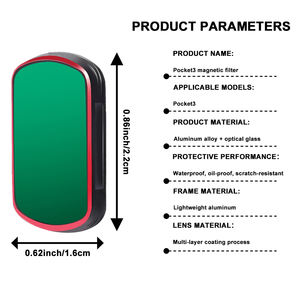 Liga de alumínio leve ZOMEI e vidro temperado Lente magnética Filtros Soft Streak Soft Black para OSMO POCKET 3 - Product Image 2