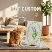 Planche à gratter pour chat en carton ondulé, écologique et inodore, impression personnalisée, carton blanc, fixation murale verticale – Approvisionnement direct usine