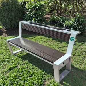 مقاعد خشبية طويلة صحية خارجية مع تخزين للمقاعد الخشبية في الهواء الطلق مقعد حديقة - Product Image 6