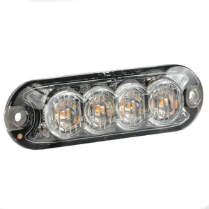 ענבר אדום כחול LED כיוונית אזהרת Strobe מנורת מפני LED אוטומטי מנורות ברור מנורת כי הבזקי Ultra דק רק 10 MM עבה