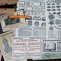 Kit de matériel vintage pour journal créatif : Pack d'effets décoratifs, fournitures pour scrapbooking, kit de collage, autocollants, matériaux de médias mixtes de designer, embellissements en papier pour journal