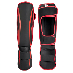 Service OEM, protège-tibias pour entraînement MMA pour adultes, protection en cuir, durable, léger, accessoires de sécurité, nouveau design, prix bas - Product Image 1