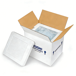 Custom Size Insulated Shipping <strong>Box</strong> Foam Cooler <strong>Box</strong> Cold Chain <strong>Frozen</strong> Food Packaging Thermal Insulation <strong>Box</strong> for Ice Packs - Product Image 1