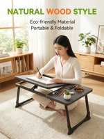 Escritorio Plegable Ergonómico Multifuncional AOR para Sala de Estar, con Altura Ajustable, Soporte Moderno para Computadora de MDF para Oficina en Casa