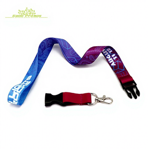 2026 Großhandel Individuell Bedruckte Wärmeübertragung Polyester Breakaway Nylon Schlüsselband - Product Image 1